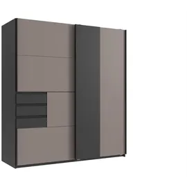 möbel-direkt.de Schwebetürenschrank Coburg 180 x 198 x 65 cm Grau