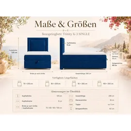 Best For Home Trinity K3 90 x 200 cm Blau