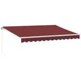 vidaXL Markise Manuell Weinrot 350x250 cm