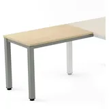Rocada Anstelltisch Executive BxTxH 100x60x73cm Gestell grau Platte Melamin buche