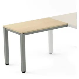 Rocada Anstelltisch Executive BxTxH 100x60x73cm Gestell grau Platte Melamin buche