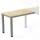 Rocada Anstelltisch Executive BxTxH 100x60x73cm Gestell grau Platte Melamin buche