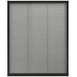 vidaXL Insektenschutz-Plissee für Fenster Aluminium Anthrazit 80x100cm