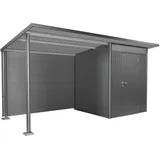 Biohort Rückwand für Seitendach Gr. L Quarzgrau-Metallic