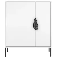 Skandica Schuhschrank, weiß Schwarz, Holzwerkstoff, 100x120x35 cm, Garderobe, Schuhaufbewahrung,
