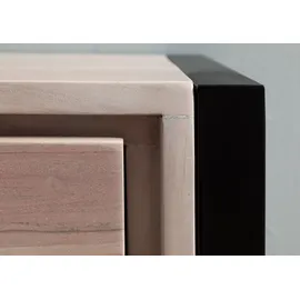 MASSIVMOEBEL24.DE Vitrine 95 x 40 x 180 cm Beige