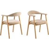 VCM Addi Esszimmerstuhl mit Armlehne Beige