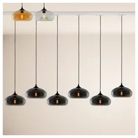 S.luce Pendelleuchte Cruet Esstisch-Hängeleuchte 1-P-Schiene 200cm ME Flach Mehrfarbig