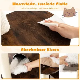 Costway Kratzbaum 175 x 86,5 x 86,5 cm braun