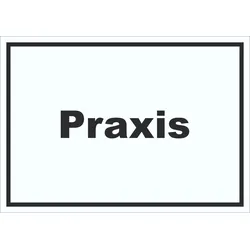 Praxis Schild mit Text Arzt Gesundheit waagerecht A3 (297x420mm)