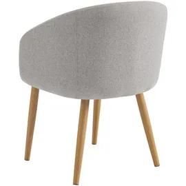 SalesFever Armlehnstuhl Strukturstoff taupe