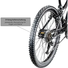 Galano GA20 24" RH 30 cm schwarz/grau 21-Gang V-Brakes