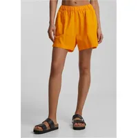 URBAN CLASSICS Ladies Linen Mixed Short in Orange, Größe