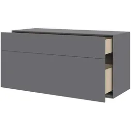 LeGer Home by Lena Gercke Essentials Lowboard 111 cm Grau MDF/Metall