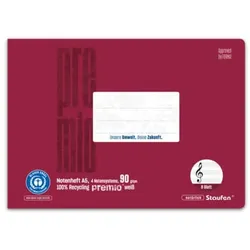 10 Stück Staufen Notenheft 040791016 / LinN | 4 Notensystem, 90g, rot 9001939837676 Staufen