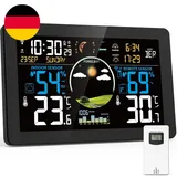 Wetterstation Funk Mit Außensensor, Thermometer & Hygrometer, Wettervorhersage,