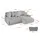 altdecor Ecksofa Cord 2-Sitzer Grau
