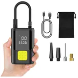 AeroAxis Akku-Luftpumpe Elektrische Luftpumpe, wiederaufladbare Luftpumpe 6000 mAh 150 PSI, mit Digitale LCD-Bildschirm für Auto Fahrrad Motorrad Bälle schwarz