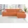 DOMO collection Eckcouch Kunstleder 2-Sitzer orange
