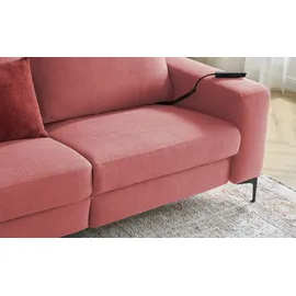 Max Schelling Eckcouch Mikrofaser 2-Sitzer Rosa