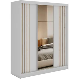 MKS Schiebetürenschrank DIANA 180 x 216 x 61 cm Weiß
