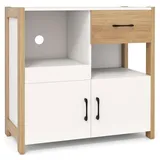 Costway Küchenschrank Buffetschrank 80 x 31,5 x 82 cm Weiß