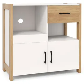 Costway Küchenschrank Buffetschrank 80 x 31,5 x 82 cm Weiß