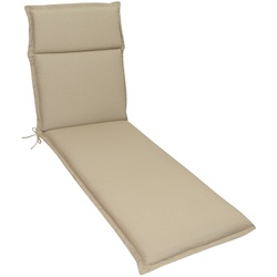 Gartenliegen-Auflage Unica 193 x 60 cm Stoff Beige