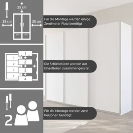 OTTO home Schwebetürenschrank AGORDO 271 x 210 x 62 cm Schwarz