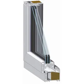 josefmeeth Energiespar-Fenster 76/3 Dreh-Kipp DIN links 120 x 55 cm weiß