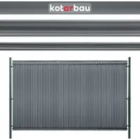 KOTARBAU KOTARBAU® Sichtschutz für vertikale Paneele 123 x 125 cm Dunkelgrau PVC Zaunlatten für Paneele Sichtschutzzaun Schichtschutzleisten für Zaunpan... - Dunkelgrau