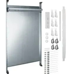 Hager UF221NW Komplettfeld Multimedia, universZ, 900mm, 2-feld, mit 12xPatchmodulen RJ45.Einbausatz für Multimediaanwendungen zum Einbau in
