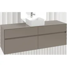 Villeroy & Boch Collaro Waschtischunterschrank C04900VN 160x54,8x50cm, Waschtisch mittig, Cashmere grey