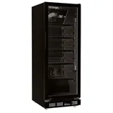 orange . 230L Getränkekühlschrank (Flaschenkühlschrank) mit Glastür. Abschließbar. Komplett schwarz. Freistehender Getränkekühlschrank.
