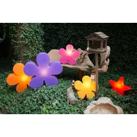 8 seasons design GmbH Solarleuchte Kunststoff Ø 40 cm 1 Stück rosa