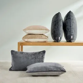 s.Oliver Kissenbezug double soft 40 x 40 cm Grau