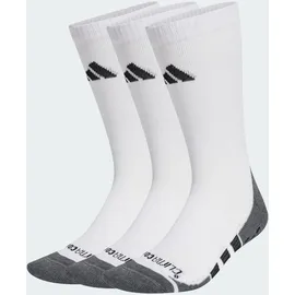 adidas Performance Grip Climacool Cushioned Crew Socken 3 Paar Weiß/Grau/Schwarz 46-48