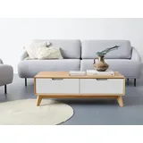 Andas Couchtisch Pandrup, mit 2 Schubkasten, in verschiedenen Farben erhältlich, Höhe 37 cm weiß