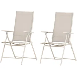 VCM Levanzo Gartenstuhl 56 x 0 x 108 cm beige 2 St.