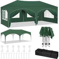 Woltu - Pavillon 3x6m Partyzelt wasserdicht stabil Faltpavillon mit