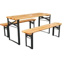 holz4homeâ® holz4home Bierzeltgarnitur Mehrteilig & Klappbar Inklusive Wandhalterung Kinder