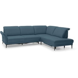 Musterring Ecksofa MR 1350 Leder Blau Ocean 297 x 229 cm