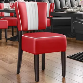 GGM Möbel Dinerstuhl Leder Rot 2er Set