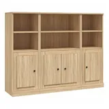 vidaXL Highboards 3 Stk. Sonoma-Eiche Holzwerkstoff