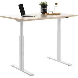 TOPSTAR Schreibtisch elektrisch höhenverstellbar Ahorn / Weiß