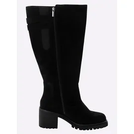 sheego Weitschaftstiefel Damen Schwarz 43