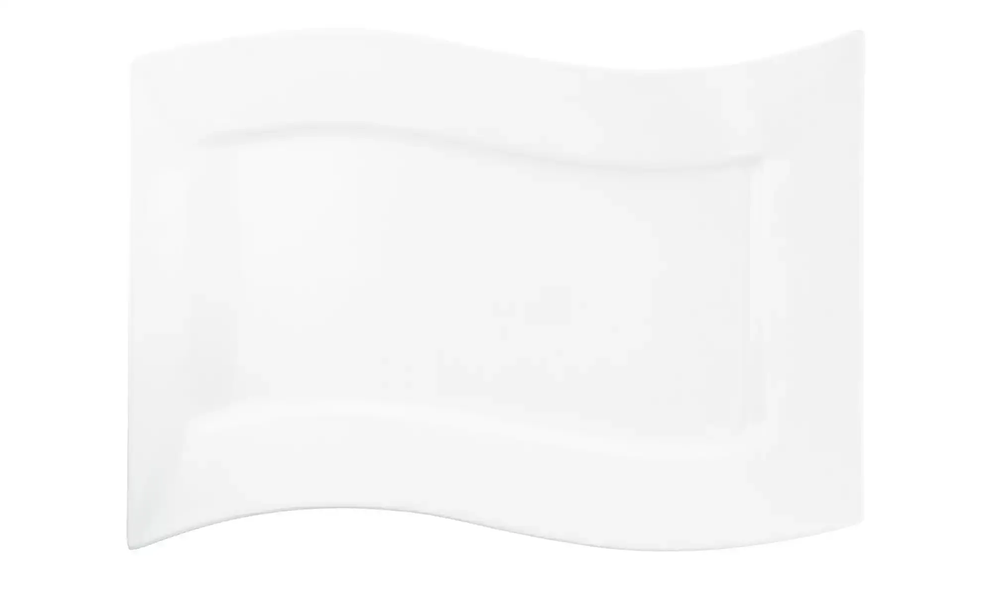 KHG Servierplatte , weiß , Porzellan , Maße (cm): B: 25 H: 3,5