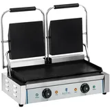 Royal Catering Kontaktgrill Sandwichmaker Tischgrill Doppelgrill Glatt 2 X 1.800 W Edelstahl,