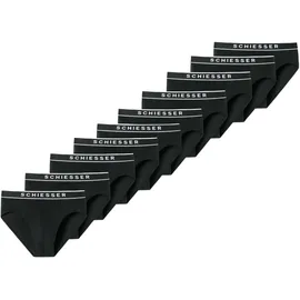 SCHIESSER Rio Slip unifarben schwarz XXL 10er Pack