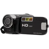 GEERYZHE Videokamera-Camcorder, Digitale Camcorder, 270° Drehbar, 16 MP, Full HD 1080P, 2,7-Zoll-Farbbildschirm für, für Geschenke für die Familie (Black)